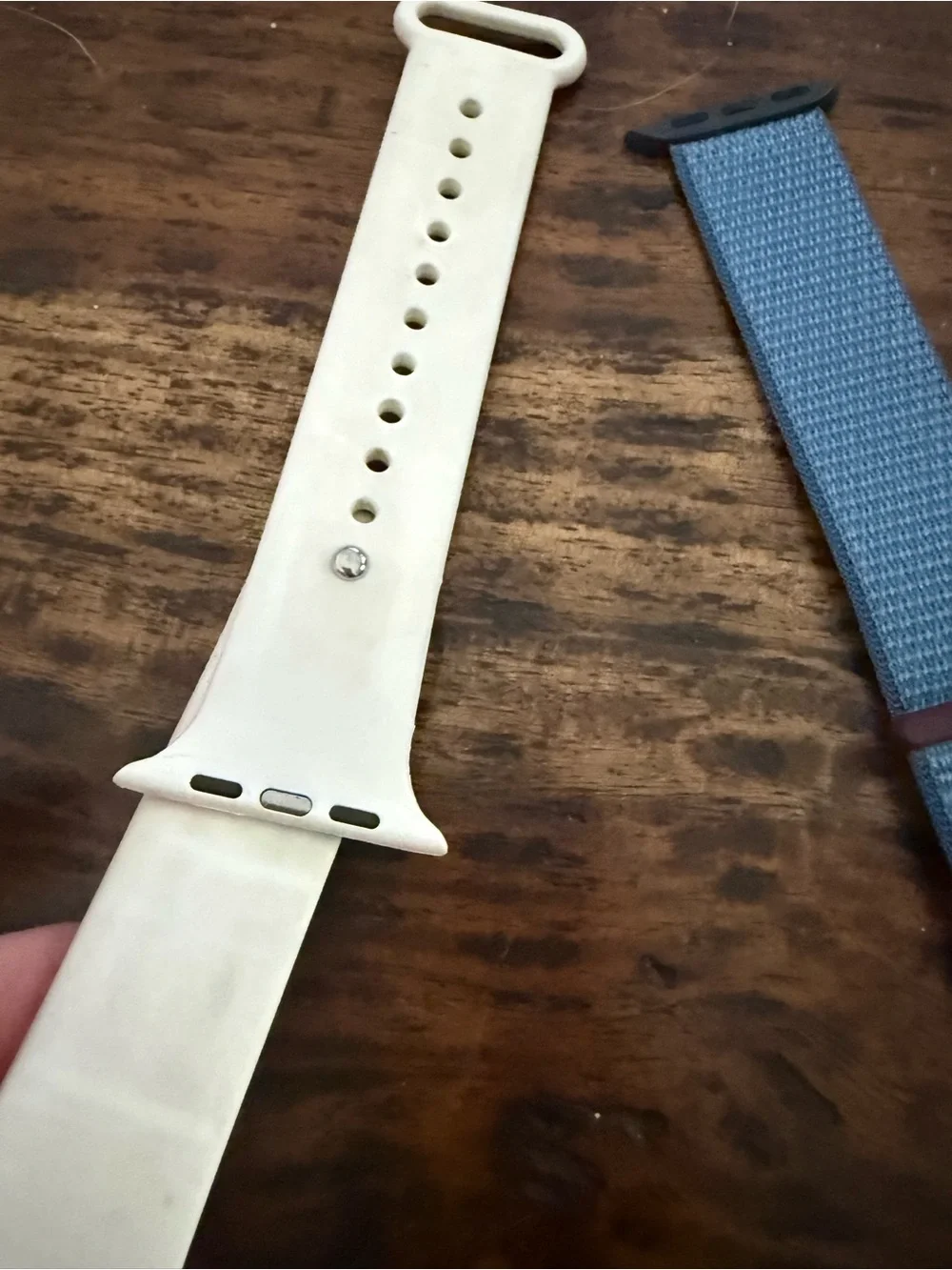 Apple Watch replacement bands. Pride, Minecraft, elastic blue.